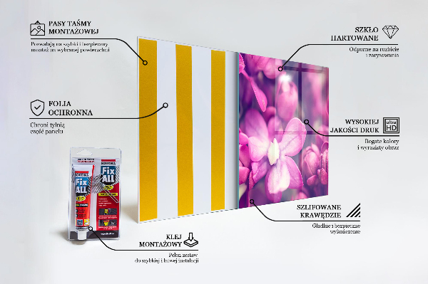 Kitchen wall panels Pink lilies natural beauty