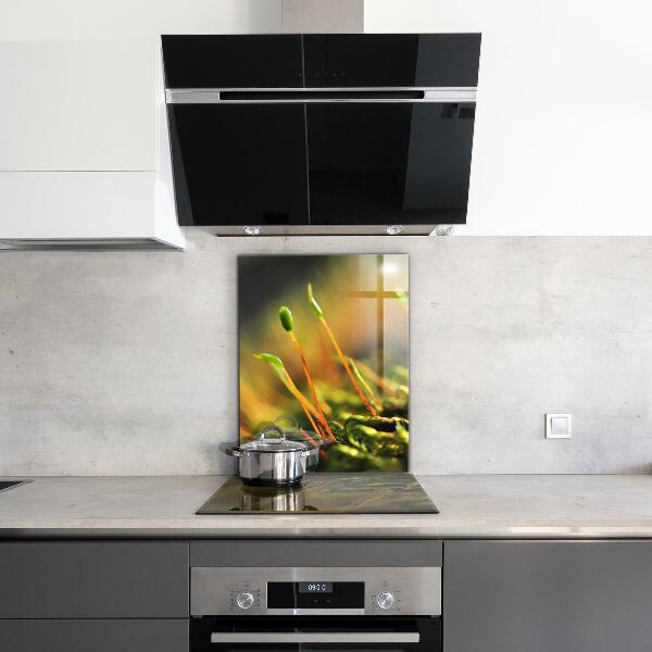 Kitchen wall panels Forest moss details