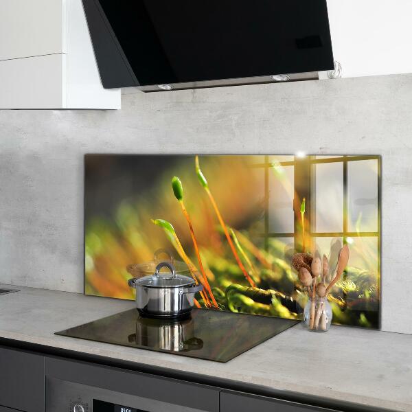 Kitchen wall panels Forest moss details