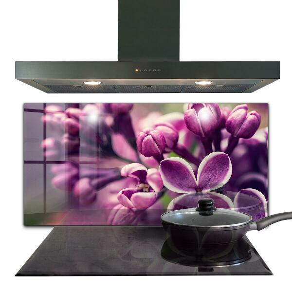 Kitchen wall panels Pink lilies natural beauty