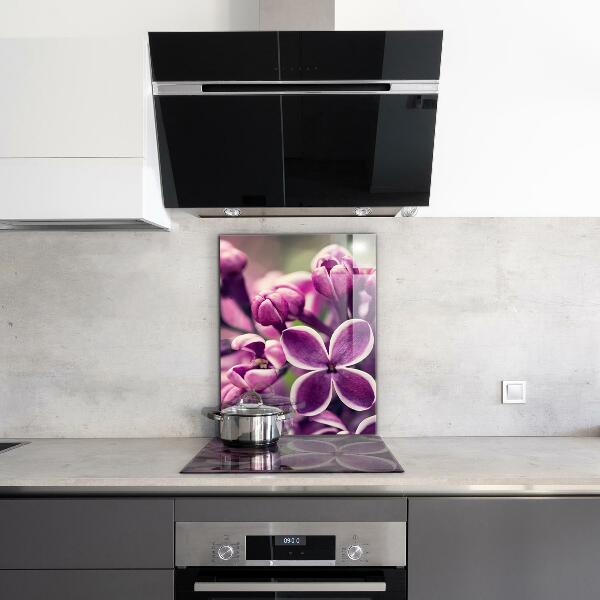 Kitchen wall panels Pink lilies natural beauty