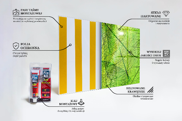 Kitchen splashback Green leaf texture