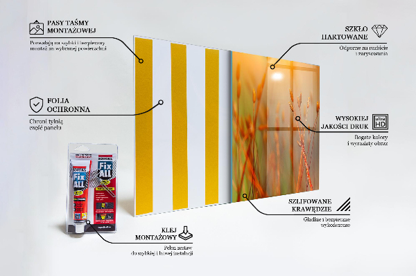 Kitchen splashback Grain field at sunset