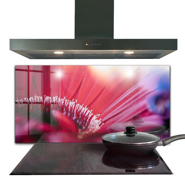 Kitchen splashback Pink flower nature details