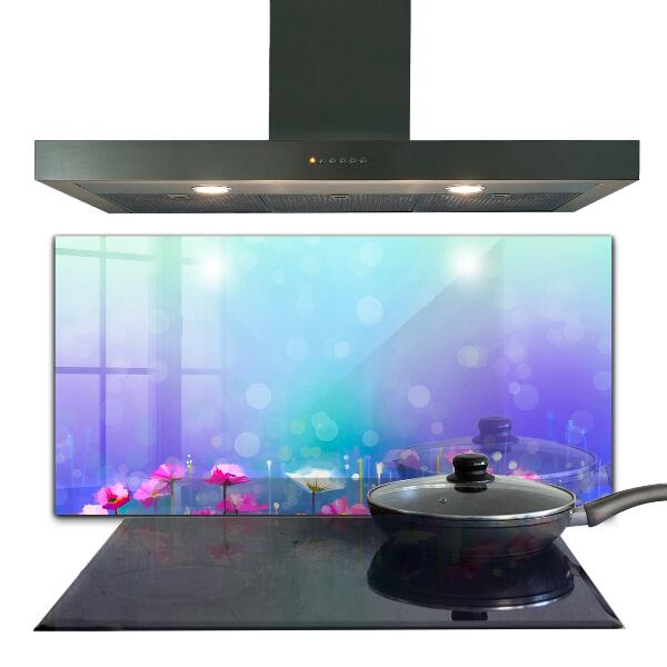 Kitchen splashback Colorful meadow