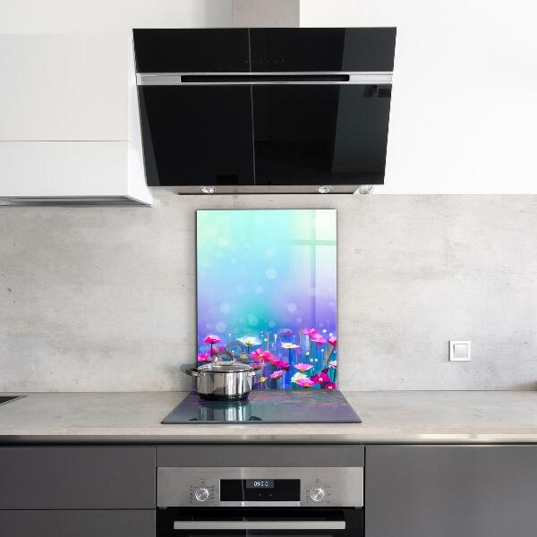 Kitchen splashback Colorful meadow