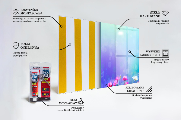 Kitchen splashback Colorful meadow