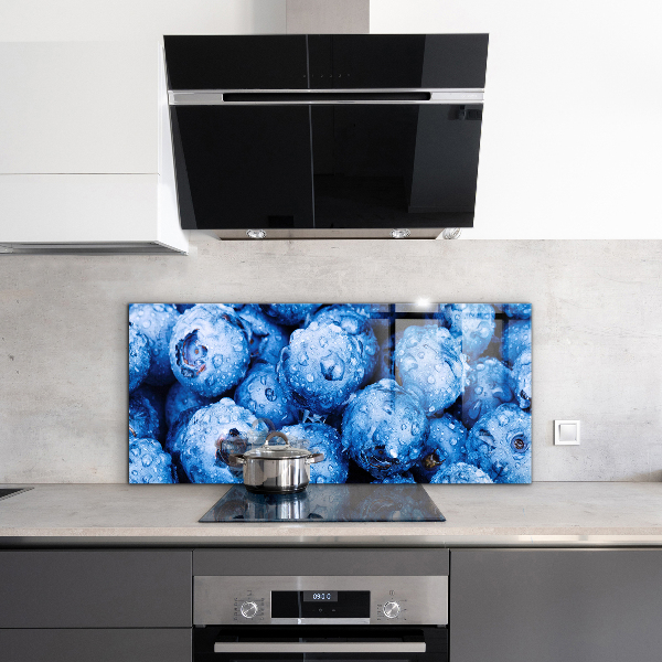 Kitchen splashback Ripe blueberries berries