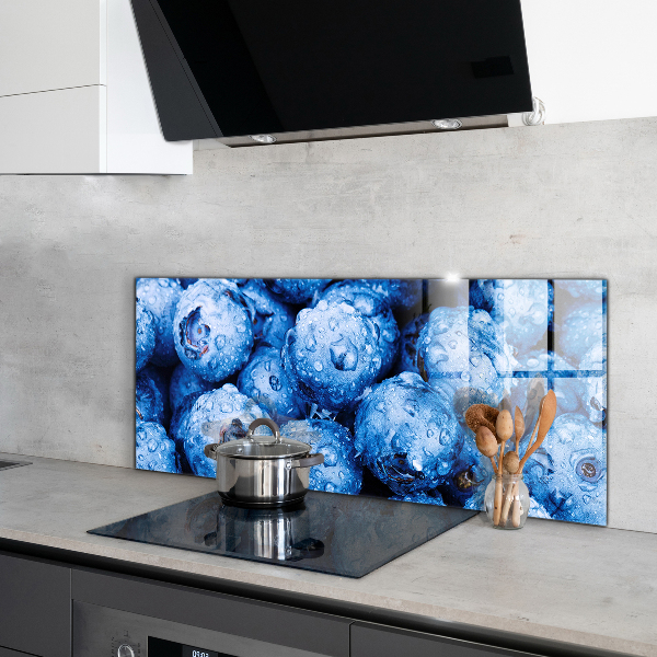 Kitchen splashback Ripe blueberries berries