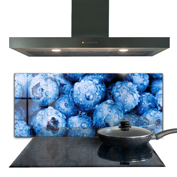 Kitchen splashback Ripe blueberries berries