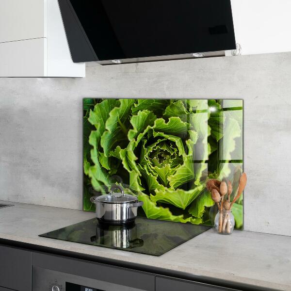 Kitchen splashback Cabbage flower leaves
