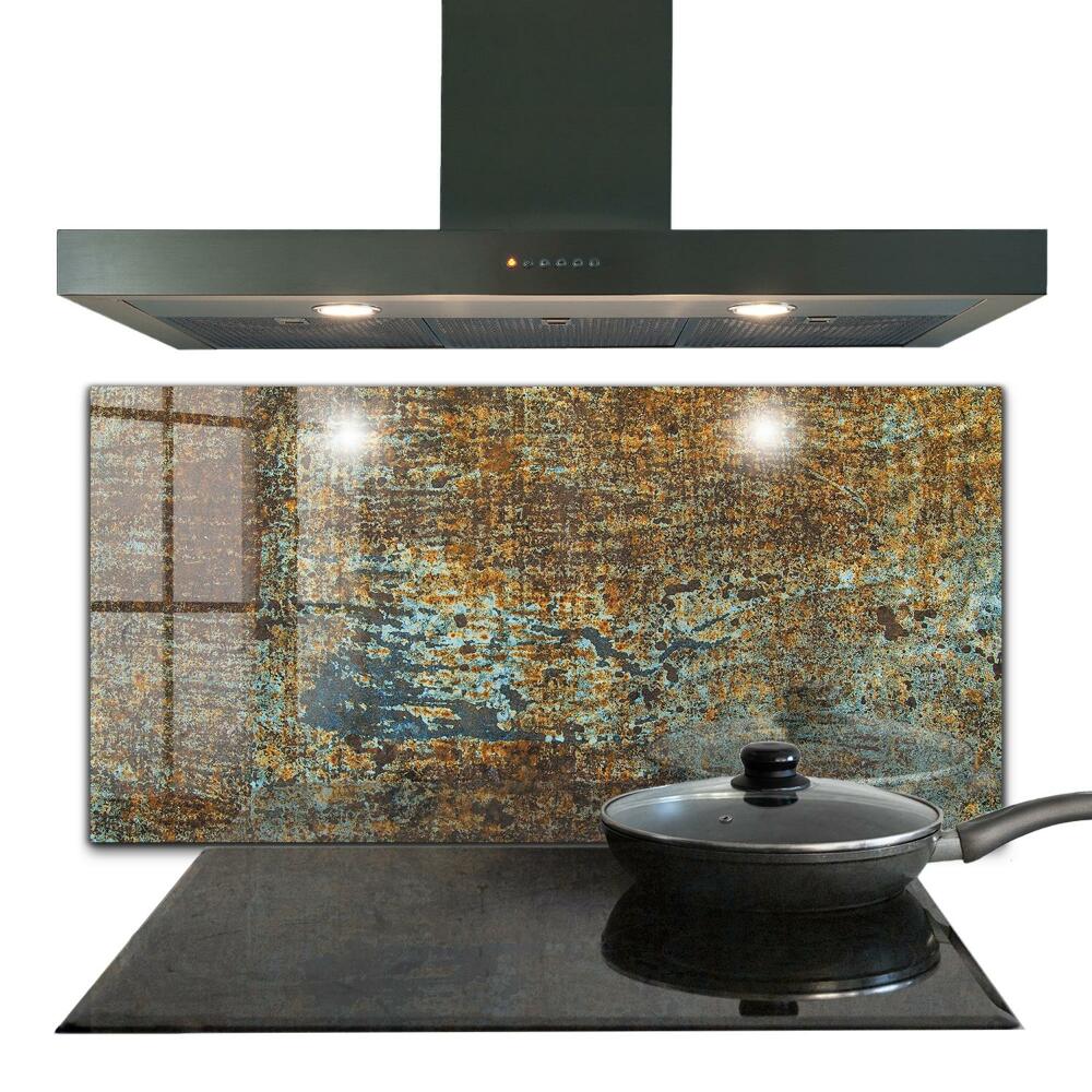 Kitchen splashback Old metal texture