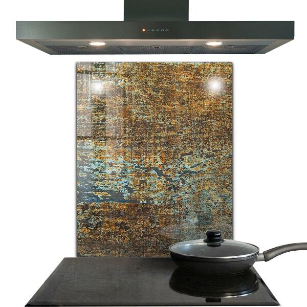 Kitchen splashback Old metal texture