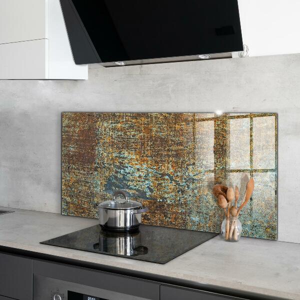 Kitchen splashback Old metal texture