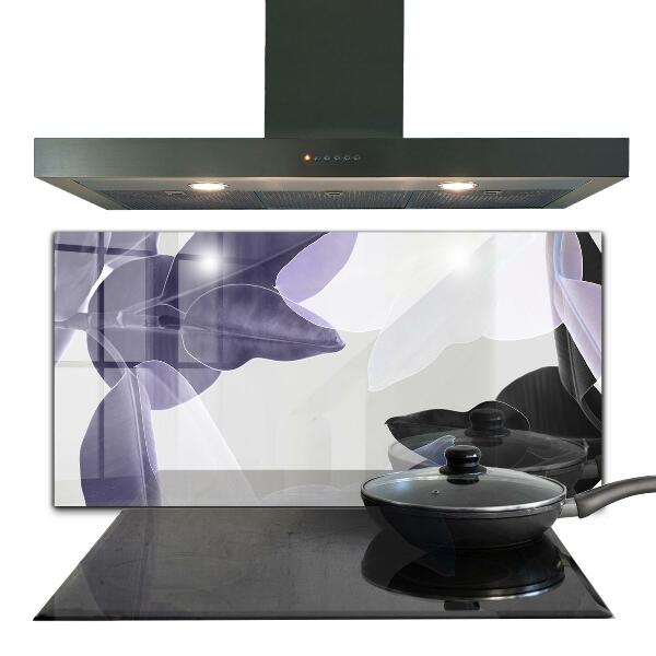 Kitchen splashback Exotic leaves illustration