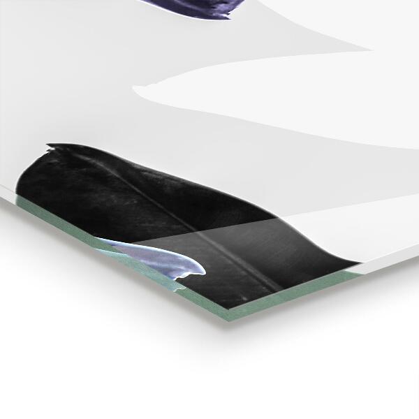 Kitchen splashback Exotic leaves illustration