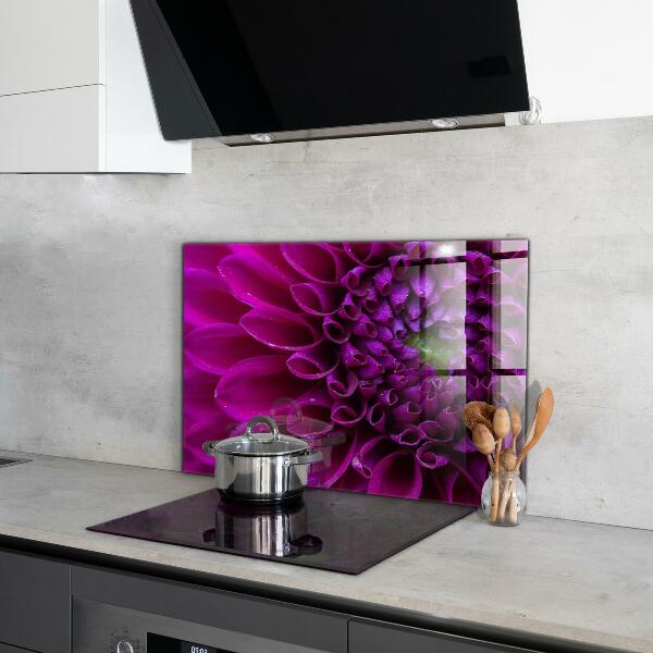 Kitchen splashback Purple flower details