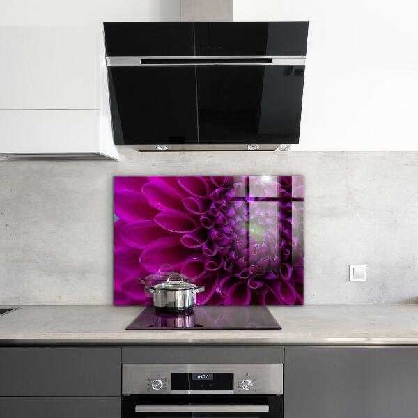 Kitchen splashback Purple flower details
