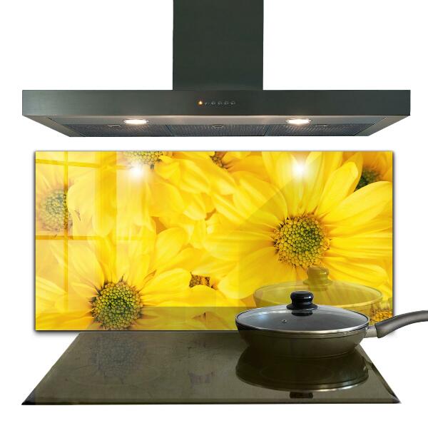 Kitchen splashback Summer yellow flowers