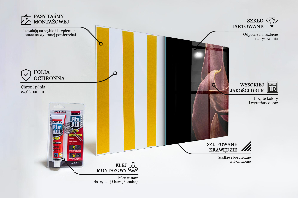 Kitchen splashback Elegant delicate leaf