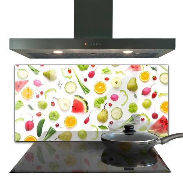 Kitchen splashback Composition of healthy fruits