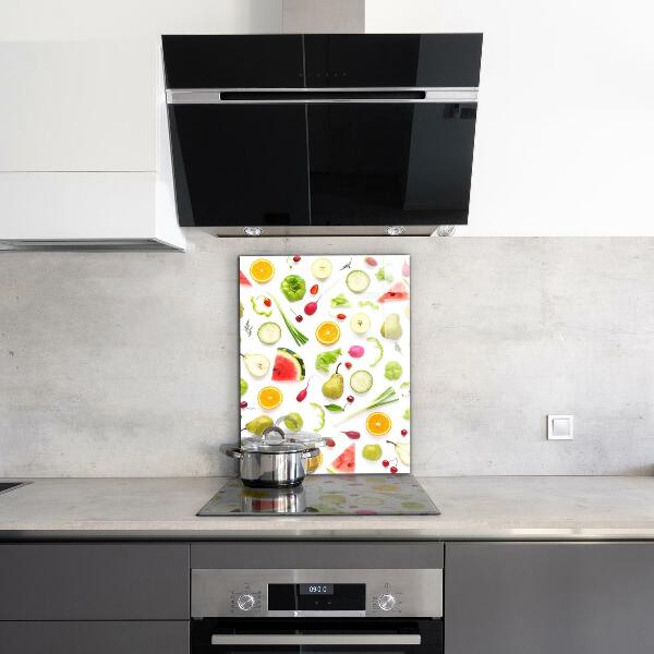 Kitchen splashback Composition of healthy fruits