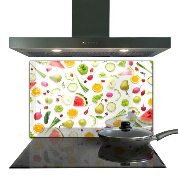 Kitchen splashback Composition of healthy fruits