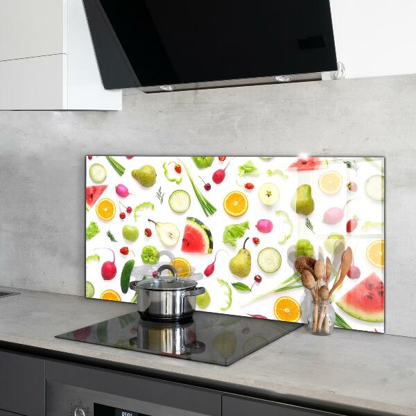 Kitchen splashback Composition of healthy fruits