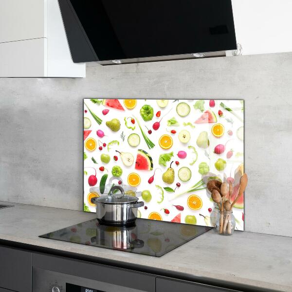 Kitchen splashback Composition of healthy fruits