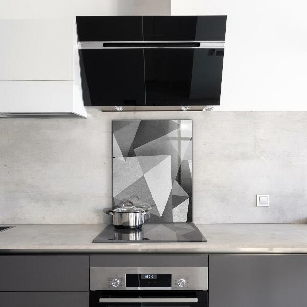 Kitchen splashback Gray geometric abstraction