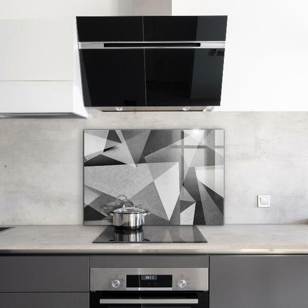 Kitchen splashback Gray geometric abstraction
