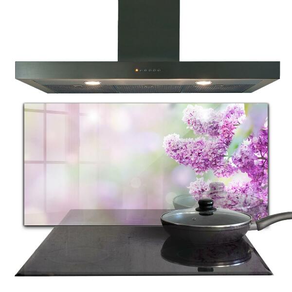 Kitchen splashback Blooming lilac summer in the garden