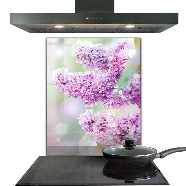 Kitchen splashback Blooming lilac summer in the garden