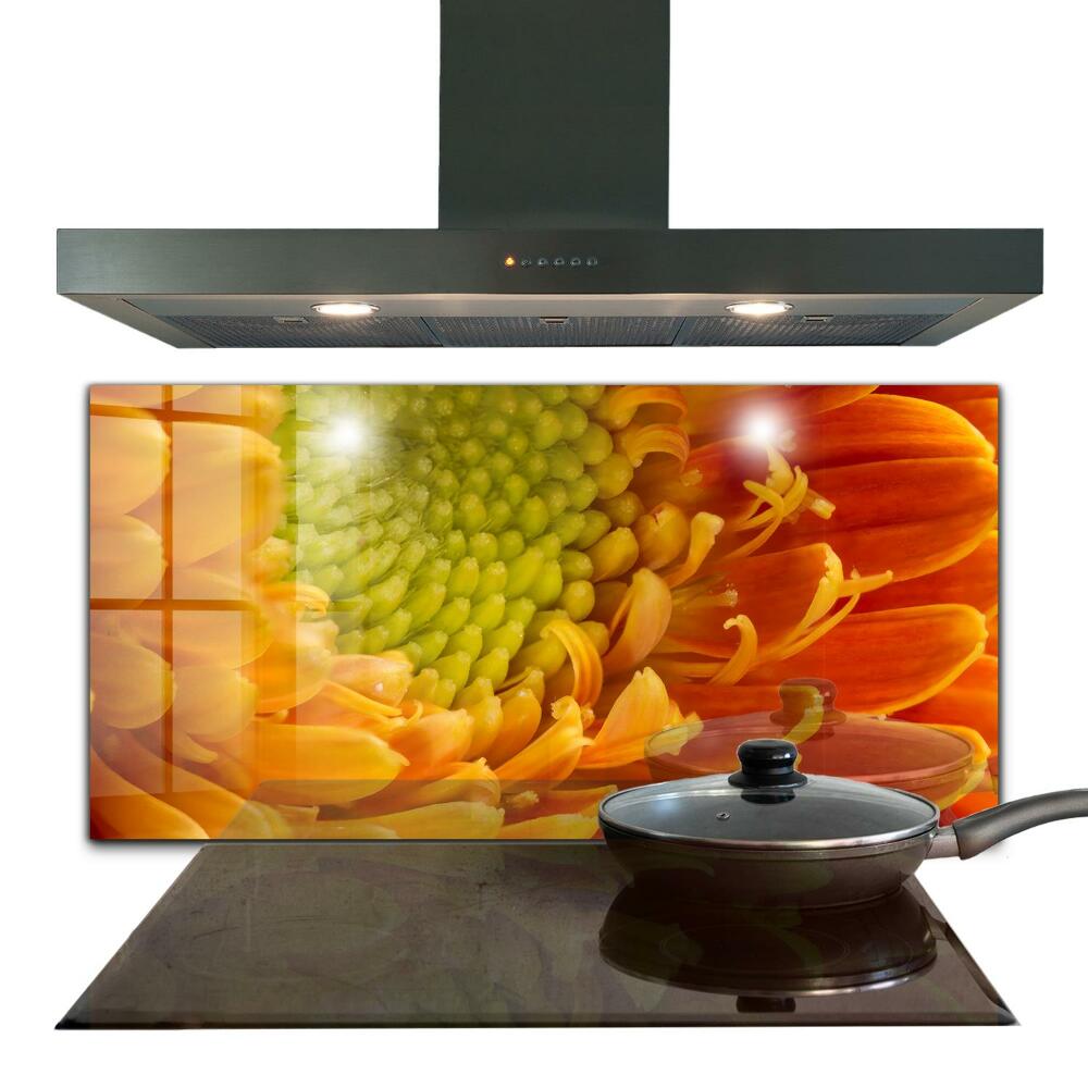 Kitchen splashback Gerbera flower orange