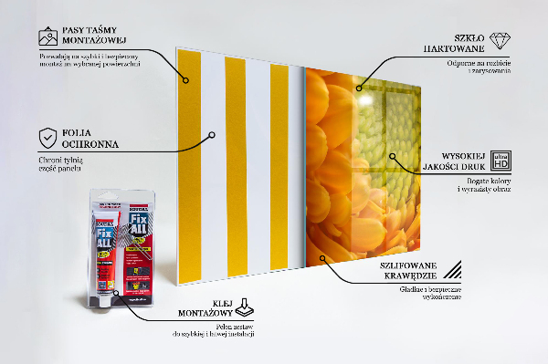 Kitchen splashback Gerbera flower orange