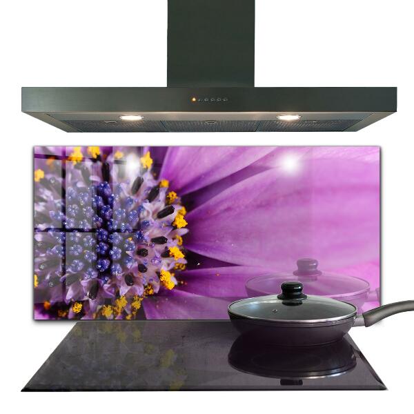 Kitchen splashback Purple summer flower