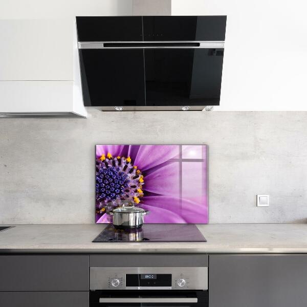 Kitchen splashback Purple summer flower