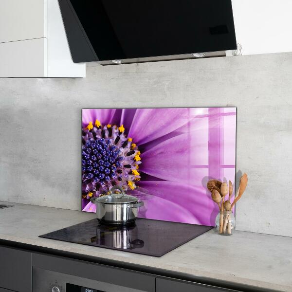 Kitchen splashback Purple summer flower