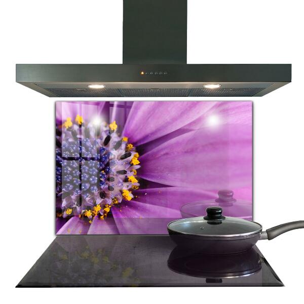 Kitchen splashback Purple summer flower