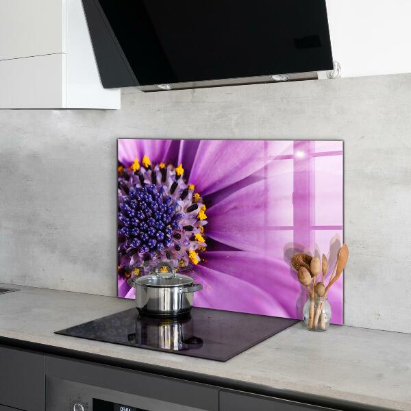 Kitchen splashback Purple summer flower