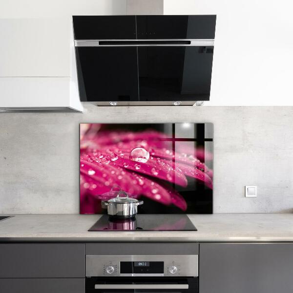Kitchen splashback Pink plant flower