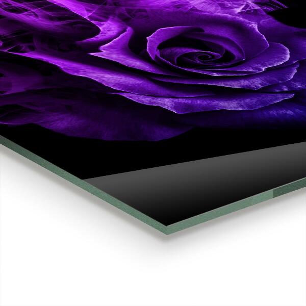Kitchen splashback Purple rose abstract smoke