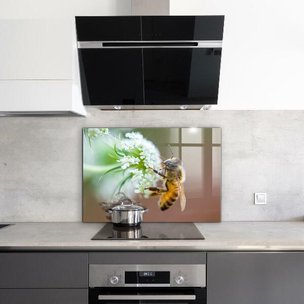 Kitchen splashback Bee collecting pollen