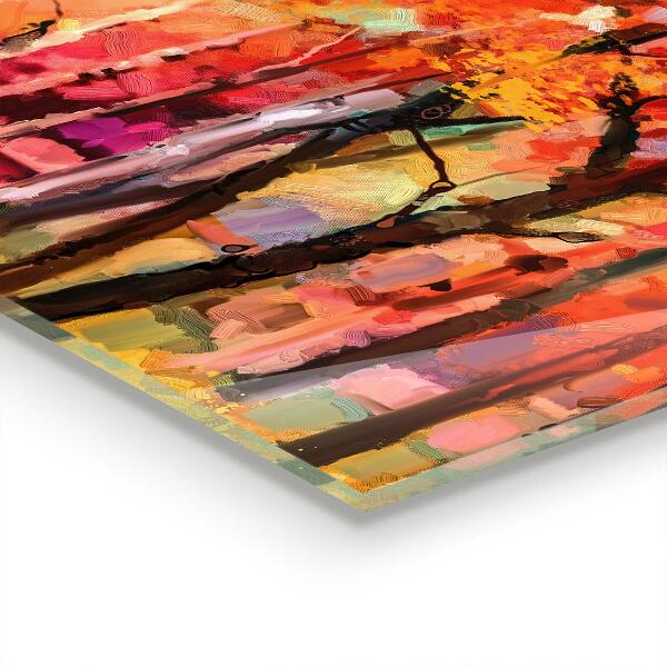 Kitchen splashback Autumn trees in the park