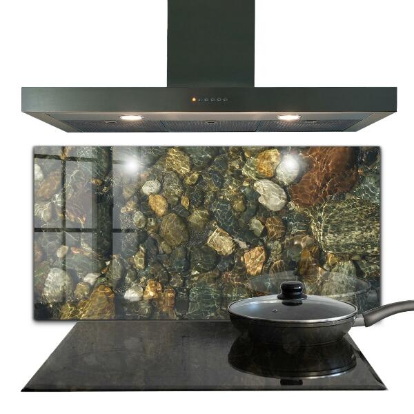 Kitchen splashback Stones lake bottom nature