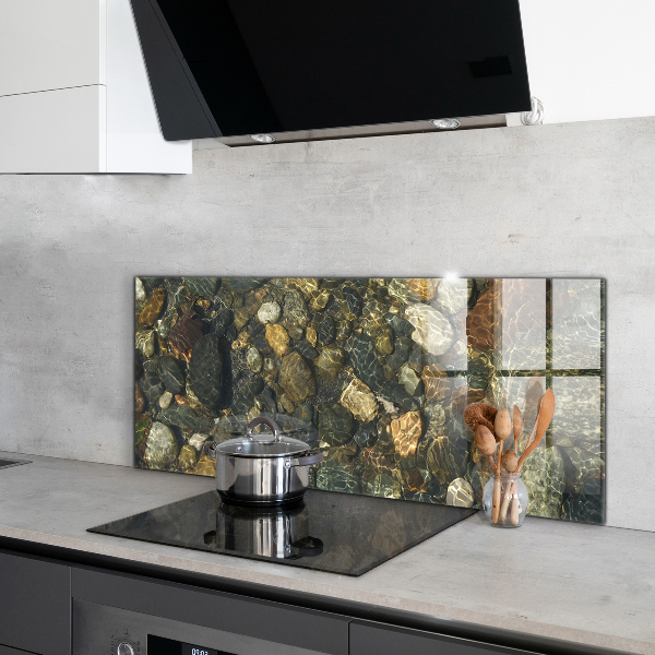 Kitchen splashback Stones lake bottom nature