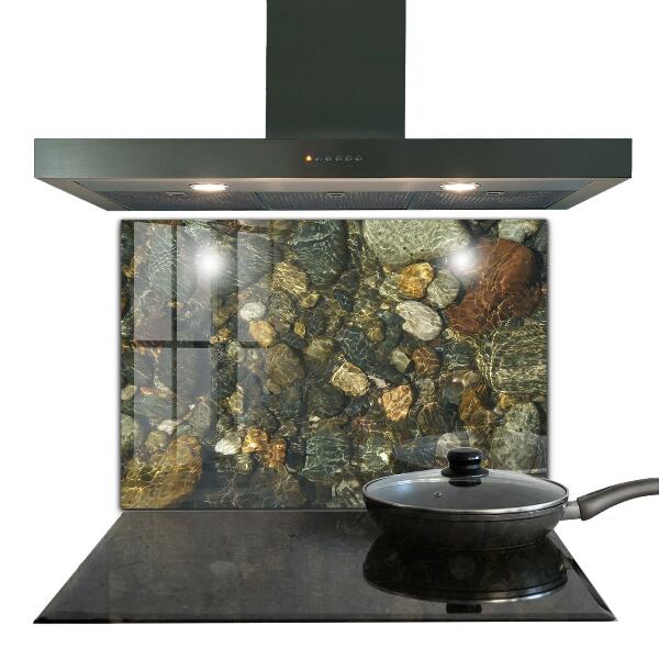 Kitchen splashback Stones lake bottom nature
