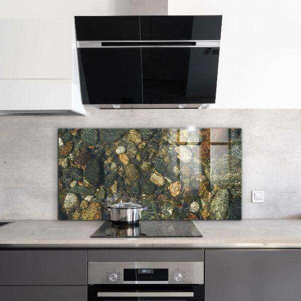Kitchen splashback Stones lake bottom nature