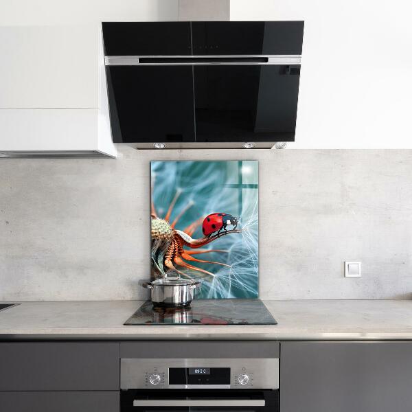 Kitchen splashback Ladybug red beetle