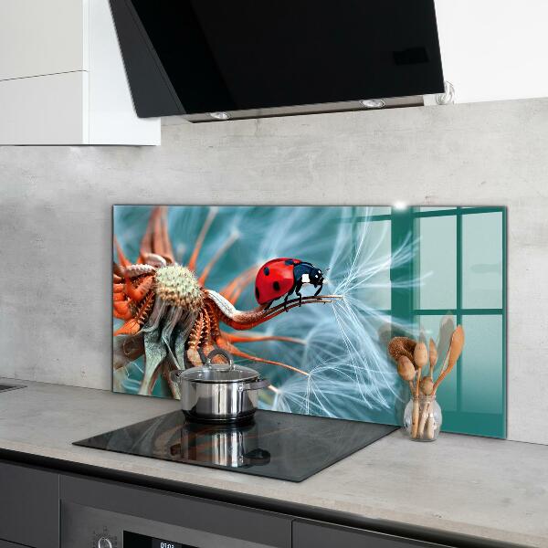 Kitchen splashback Ladybug red beetle